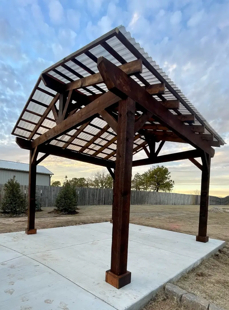 Pavilion installation in Oklahoma